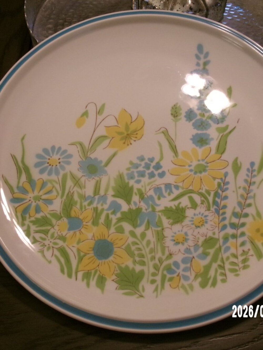 Vintage Mikasa Everfresh Pageantry Serving Plate 12 1/4" Flowers C8501 Japan